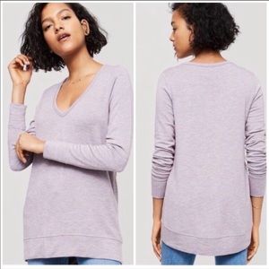 Lou & Gray Purple V Neck Sweatshirt